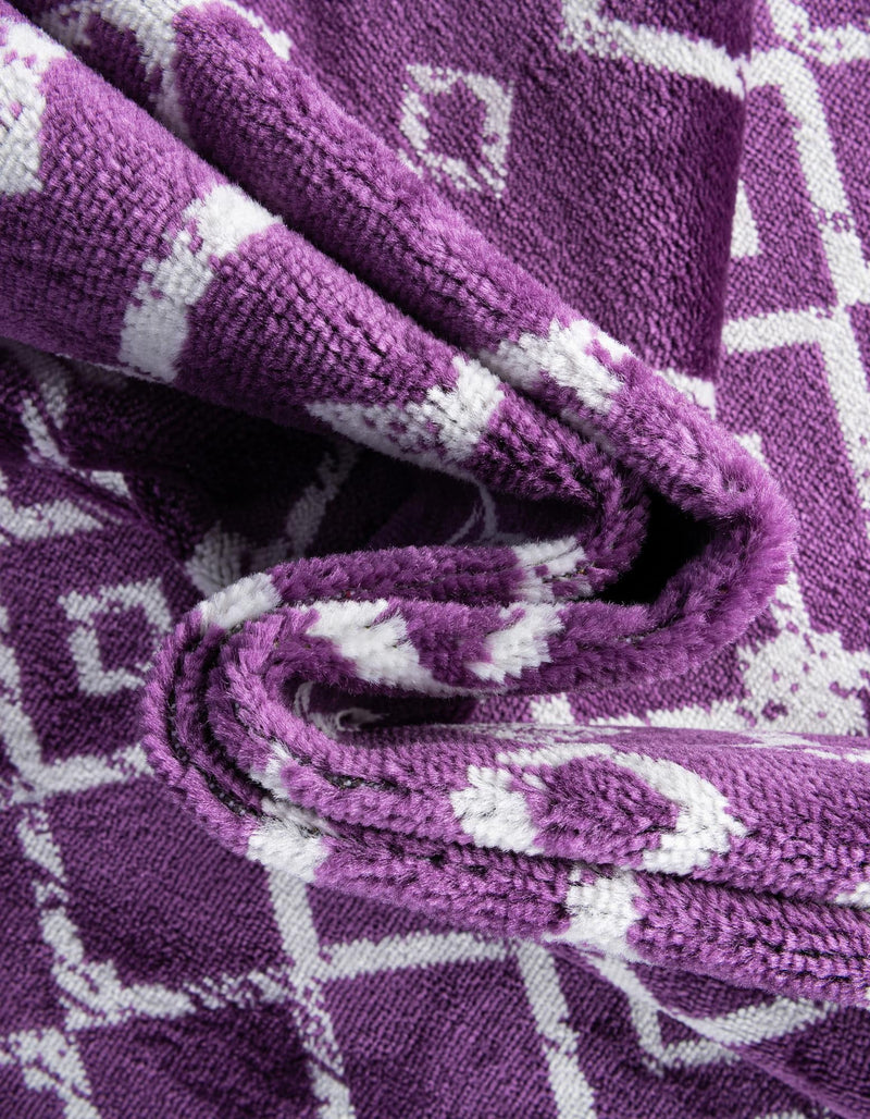 Marrakech Lattice Collection Area Rug - Medina (Violet) Rectangle Violet  lifestyle 13