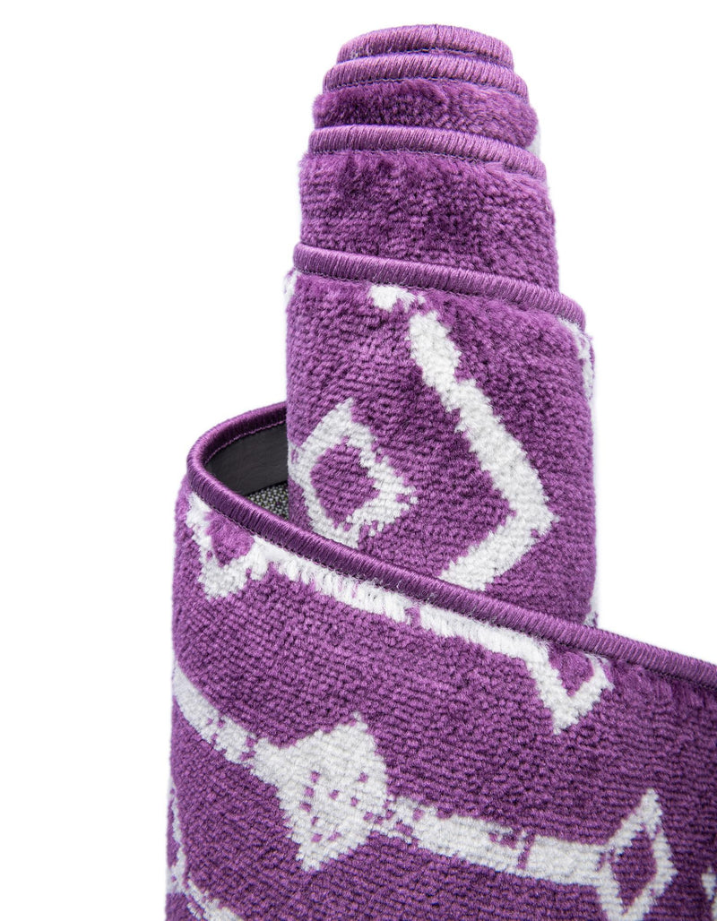 Marrakech Lattice Collection Area Rug - Medina (Violet) Rectangle Violet  lifestyle 16