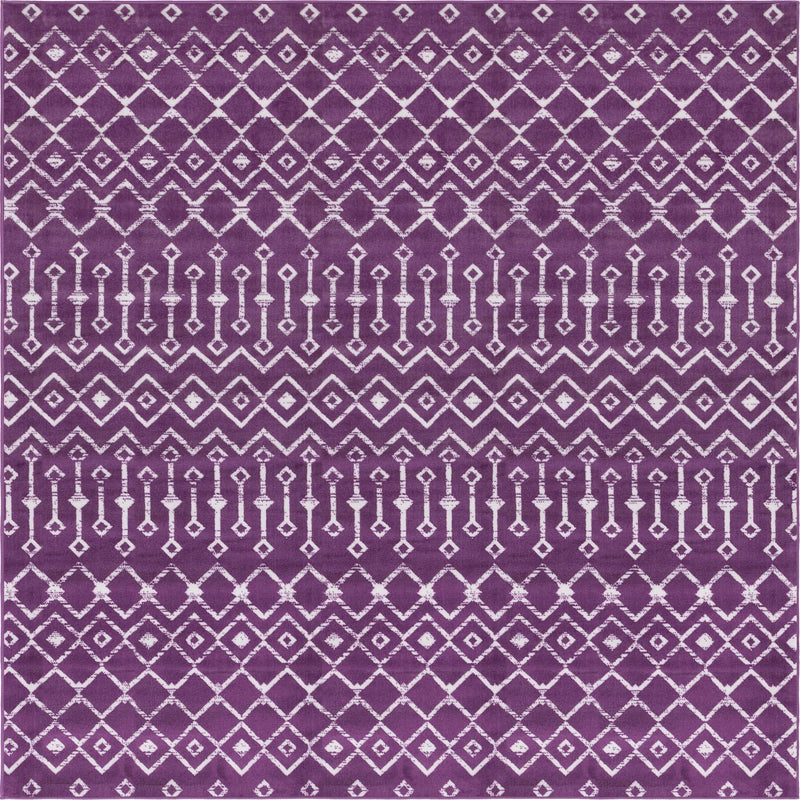 Marrakech Lattice Collection Area Rug - Medina (Violet) Square Violet Main
