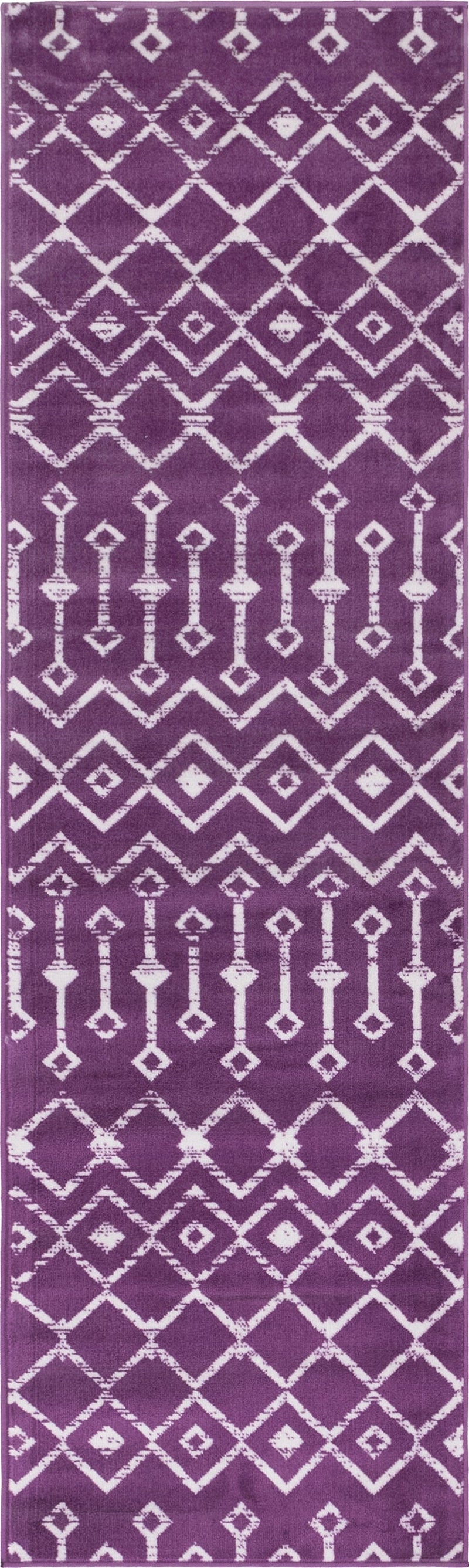 Marrakech Lattice Collection Area Rug - Medina (Violet) Runner Violet Main