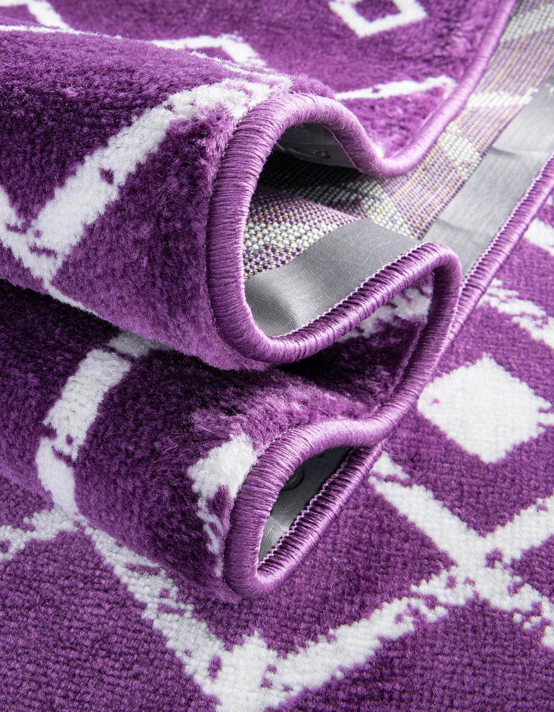 Marrakech Lattice Collection Area Rug - Medina (Violet) Runner Violet  lifestyle 18