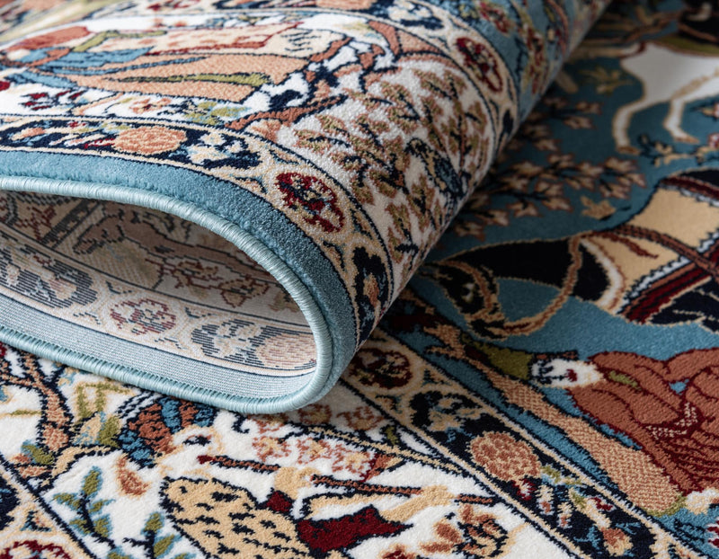 Persian Elegance Collection Area Rug -  Tabriz Runner Blue  lifestyle 49