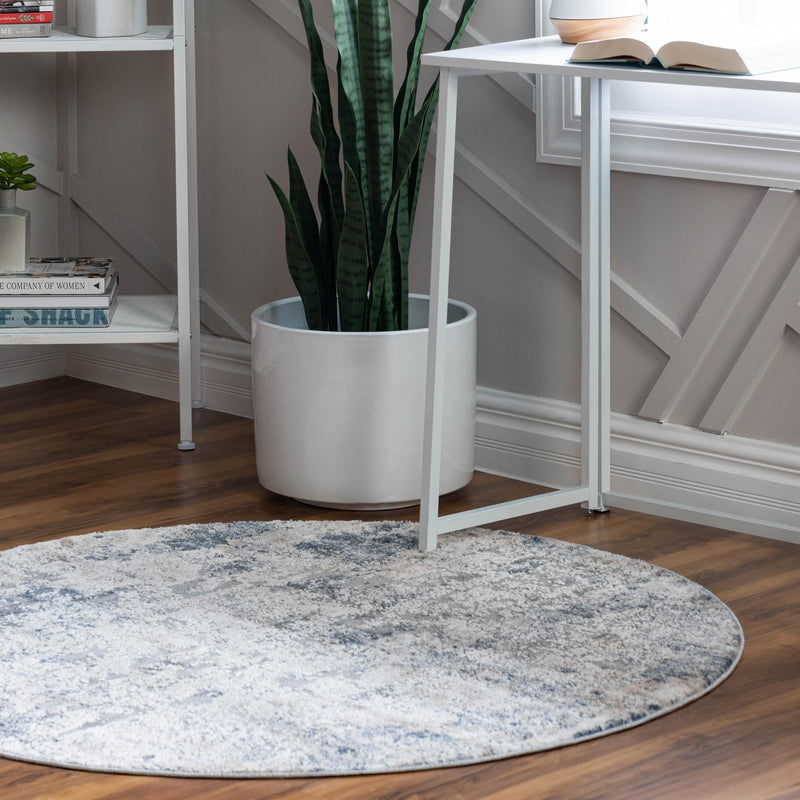 Aegean Elegance Collection Area Rug - Mykonos Round Cream  lifestyle 17
