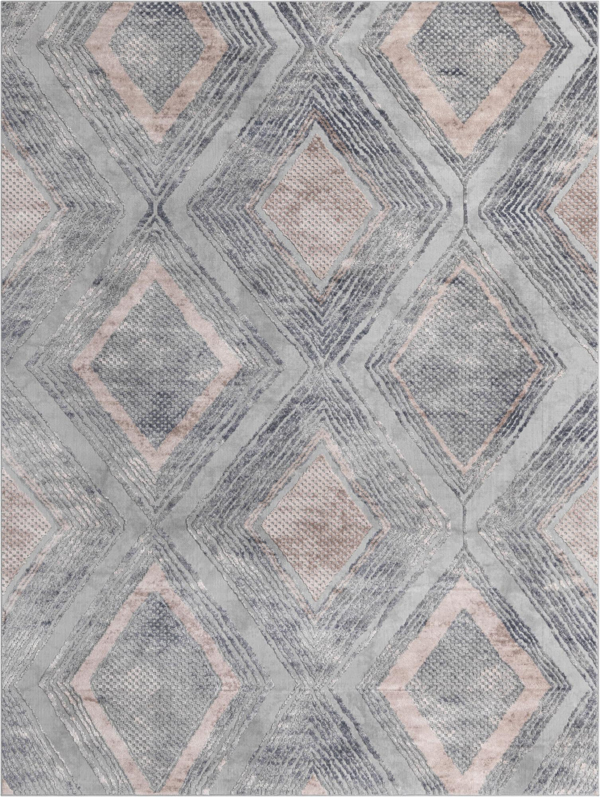 Aegean Elegance Collection Area Rug -  Rhodes Rectangle Gray Cream Main