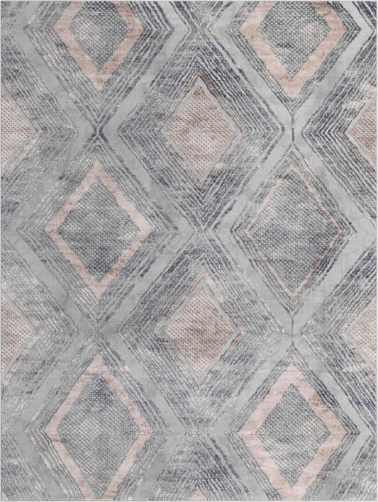 Aegean Elegance Collection Area Rug -  Rhodes Rectangle Gray Cream Main