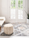 Aegean Elegance Collection Area Rug -  Rhodes Rectangle Gray Cream  lifestyle 3