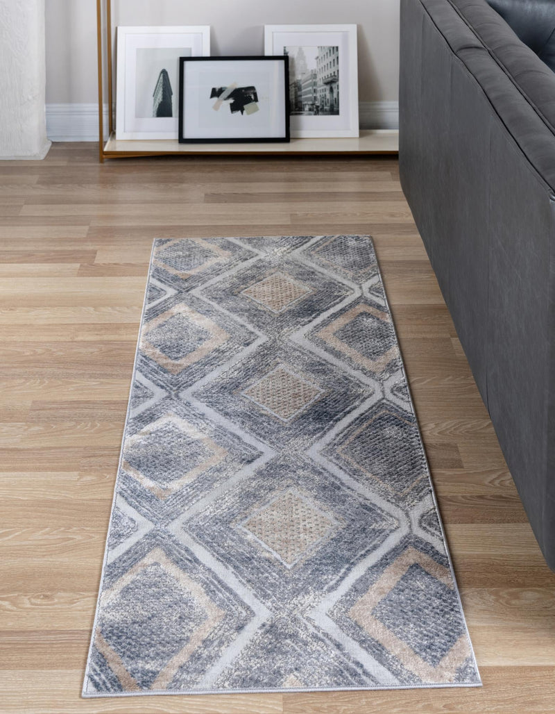 Aegean Elegance Collection Area Rug -  Rhodes Runner Gray Cream  lifestyle 38