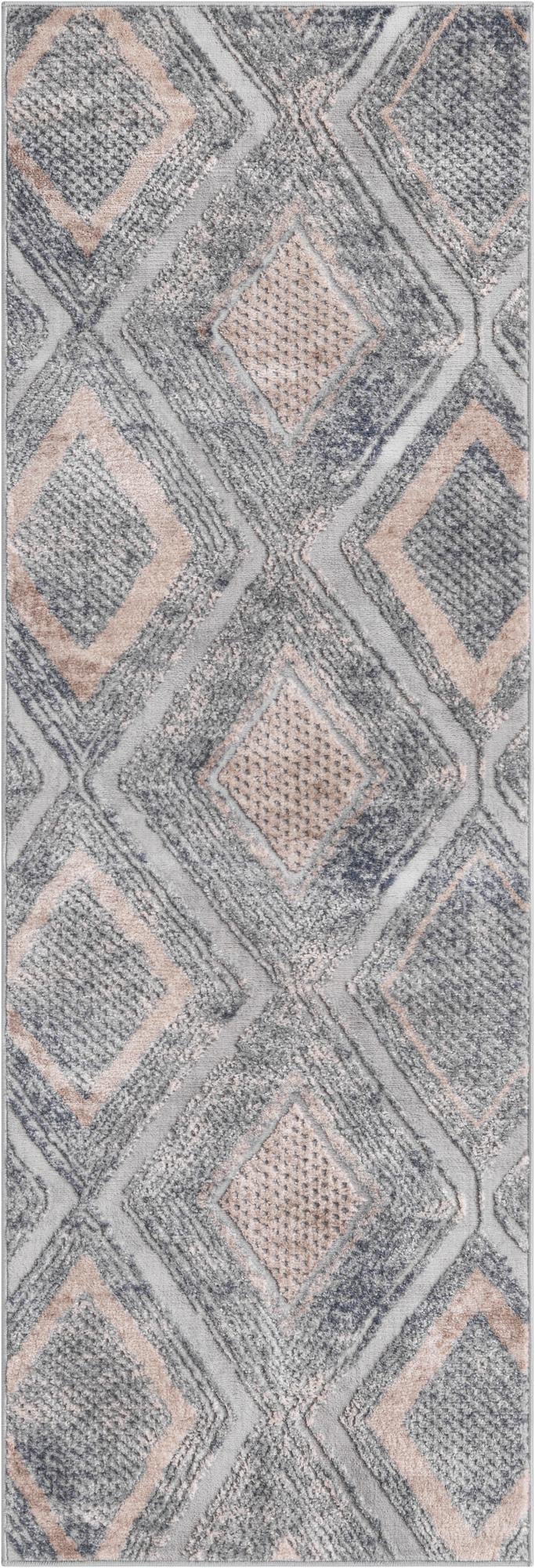 Aegean Elegance Collection Area Rug -  Rhodes Runner Gray Cream  lifestyle 32