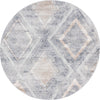 Aegean Elegance Collection Area Rug -  Rhodes Round Gray  lifestyle 22