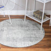 Aegean Elegance Collection Area Rug -  Paros Round Gray  lifestyle 28