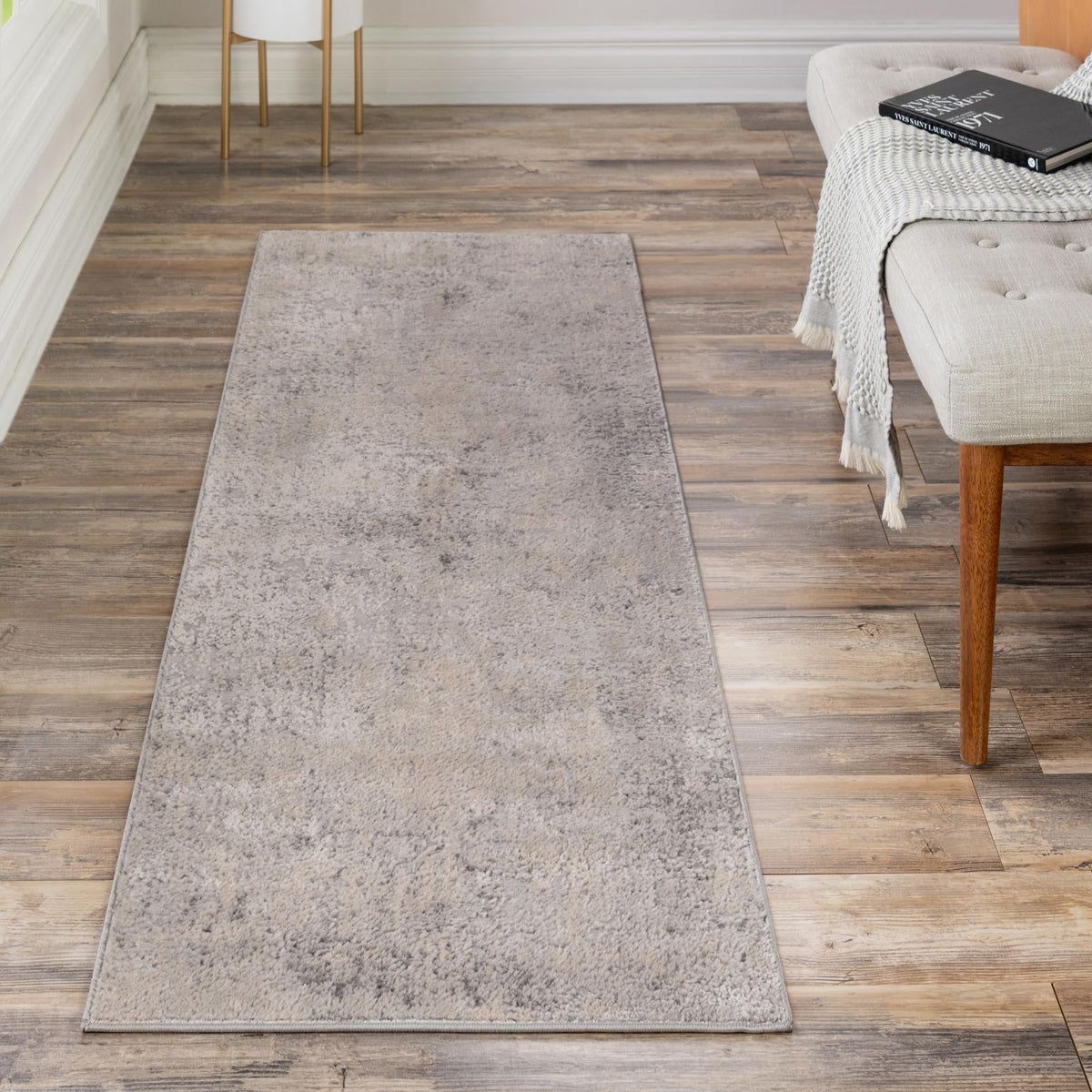 Aegean Elegance Collection Area Rug -  Paros Runner Gray  lifestyle 72