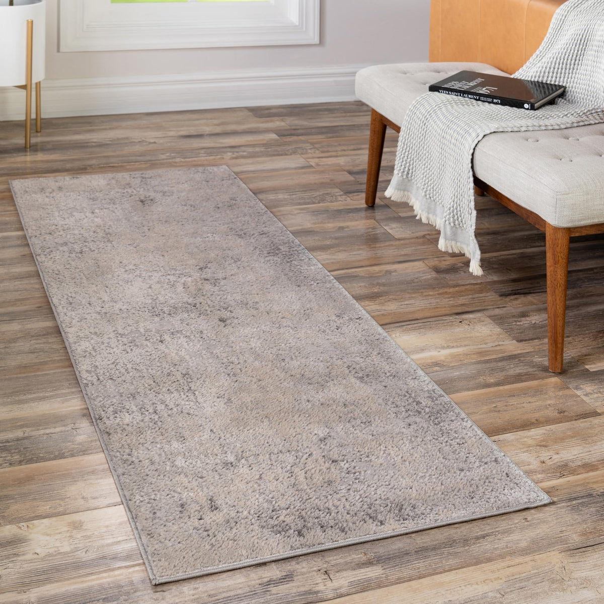 Aegean Elegance Collection Area Rug -  Paros Runner Gray  lifestyle 75