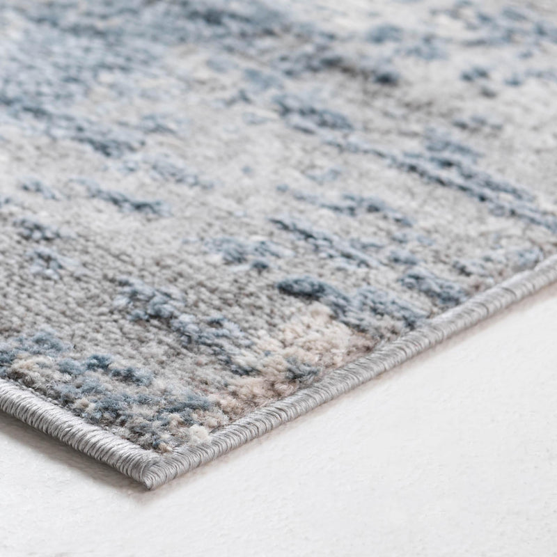 Aegean Elegance Collection Area Rug -  Milos Runner Gray Blue  lifestyle 33