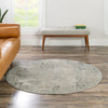 Aegean Elegance Collection Area Rug -  Ithaca Round Gray  lifestyle 80