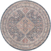 Regal Estates Collection Area Rug - Majesty Round Blue  lifestyle 63
