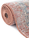 Regal Estates Collection Area Rug - Majesty Round Rose Rust  lifestyle 114