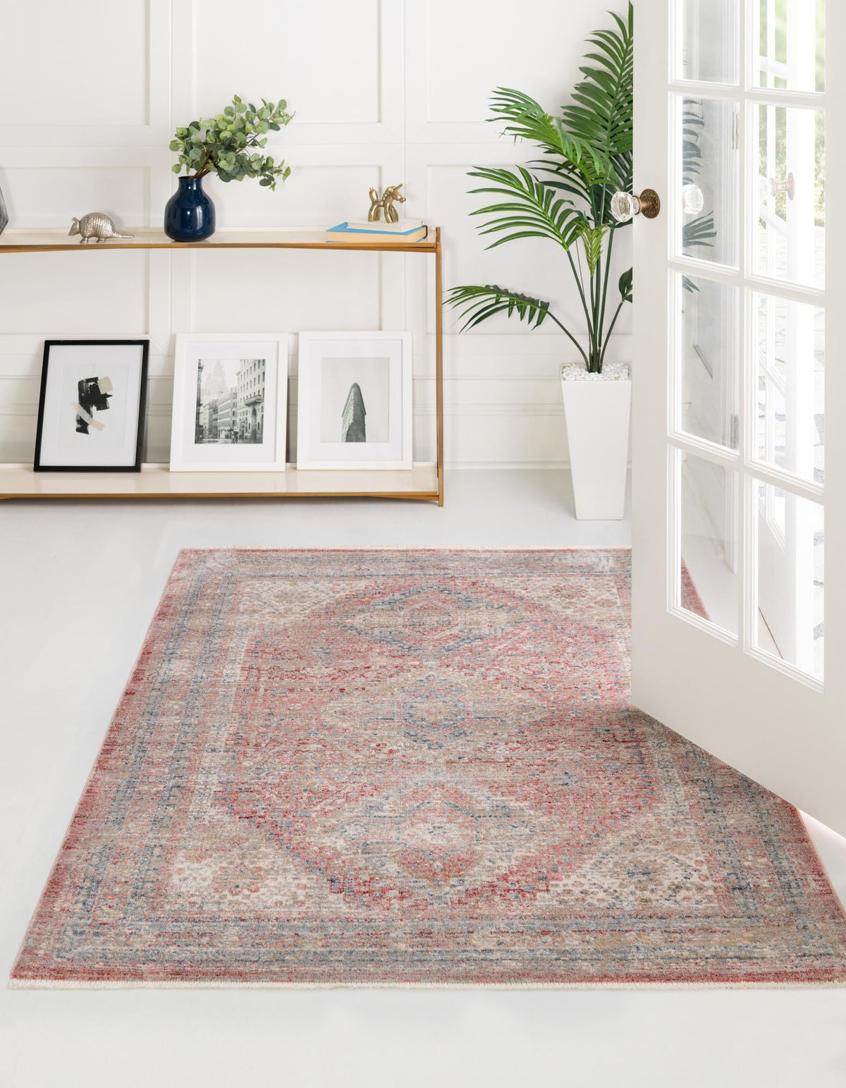Regal Estates Collection Area Rug - Majesty Rectangle Rose Rust  lifestyle 5