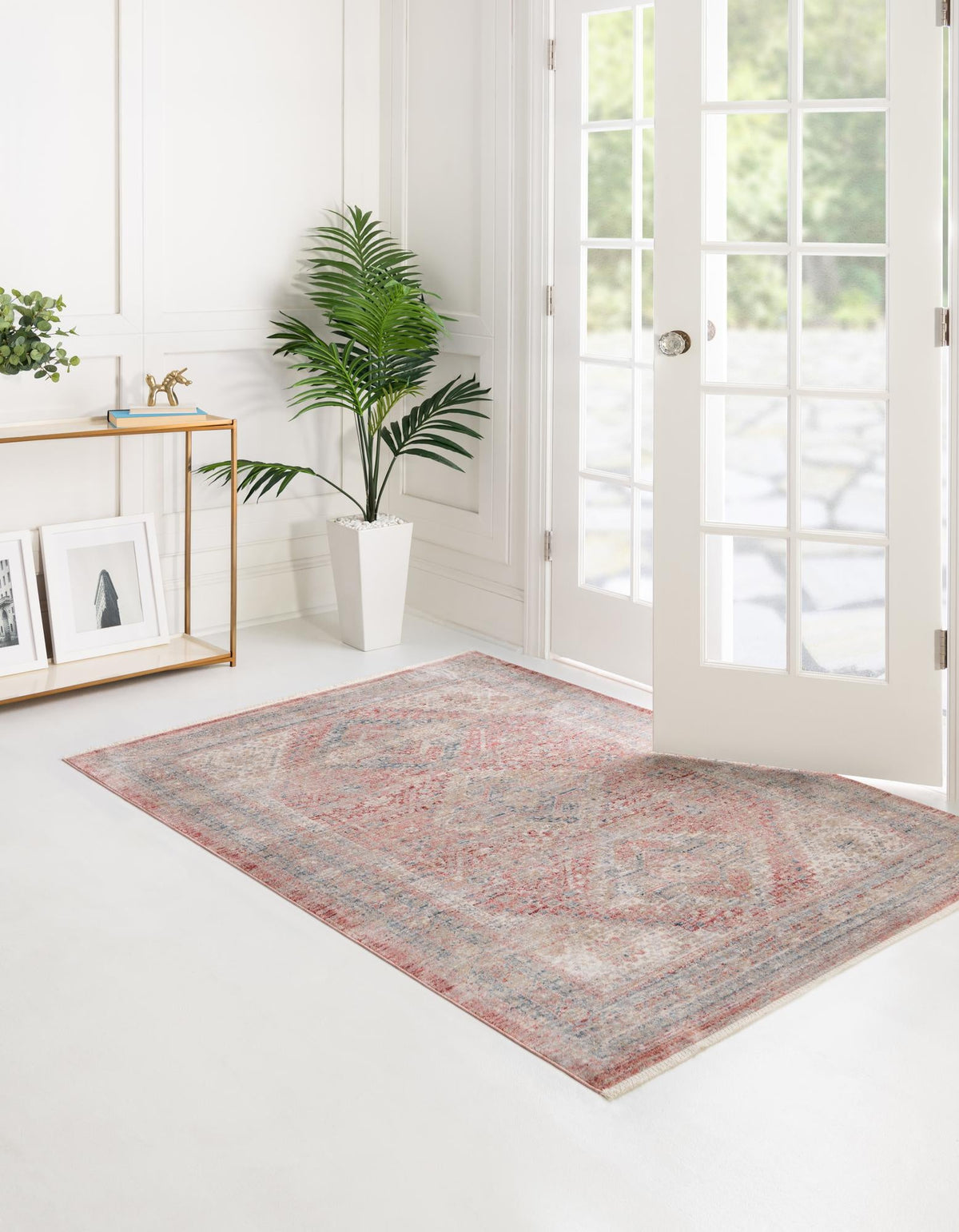 Regal Estates Collection Area Rug - Majesty Rectangle Rose Rust  lifestyle 8