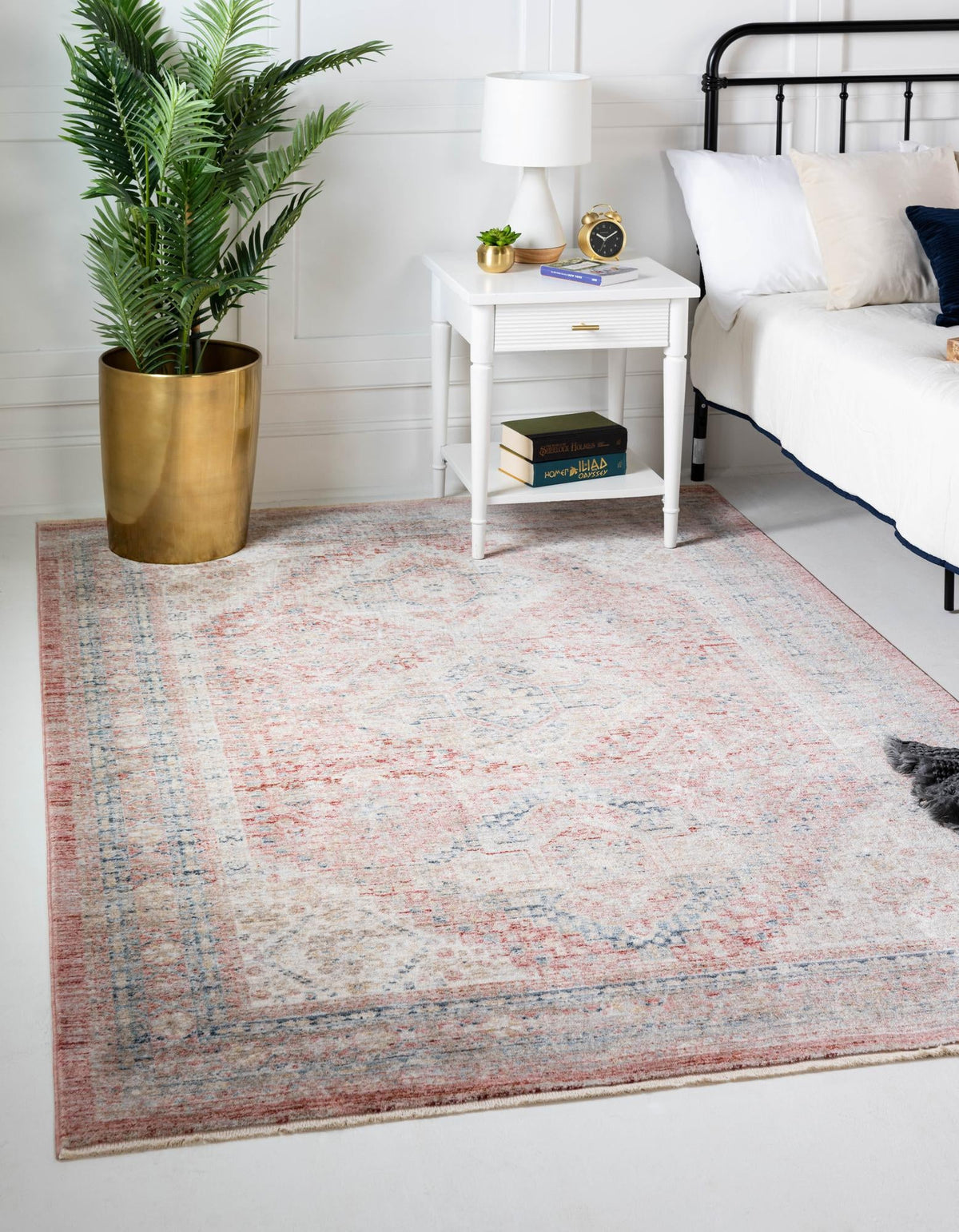Regal Estates Collection Area Rug - Majesty Rectangle Rose Rust  lifestyle 11