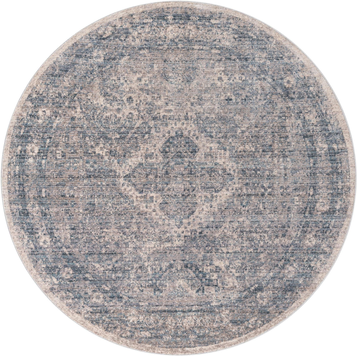 Regal Estates Collection Area Rug - Majesty Round Gray  lifestyle 54
