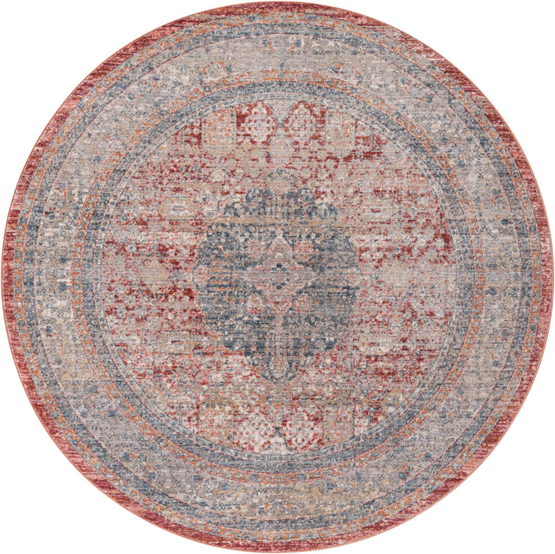 Regal Estates Collection Area Rug -  Sovereign Round Red  lifestyle 28