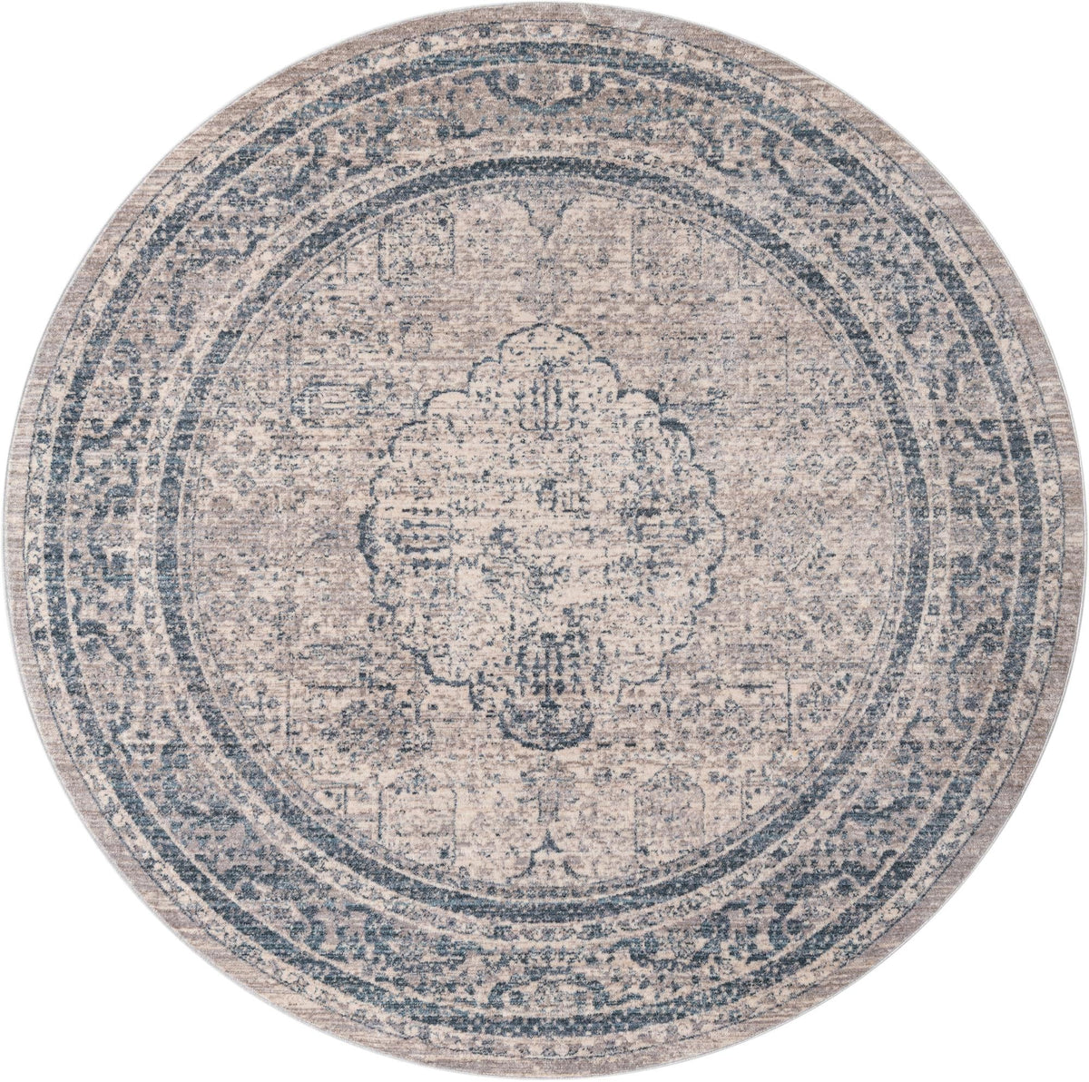 Regal Estates Collection Area Rug -  Sovereign Round Ivory  lifestyle 12