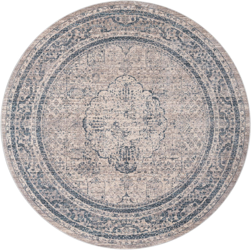 Regal Estates Collection Area Rug -  Sovereign Round Ivory  lifestyle 12