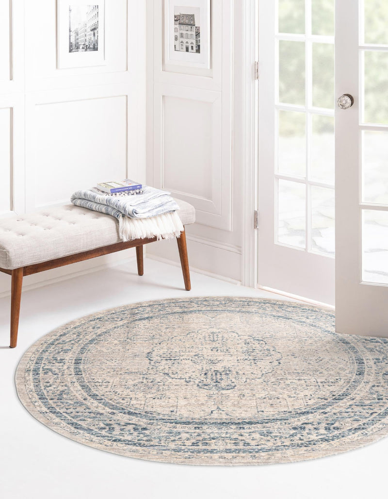 Regal Estates Collection Area Rug -  Sovereign Round Ivory  lifestyle 21