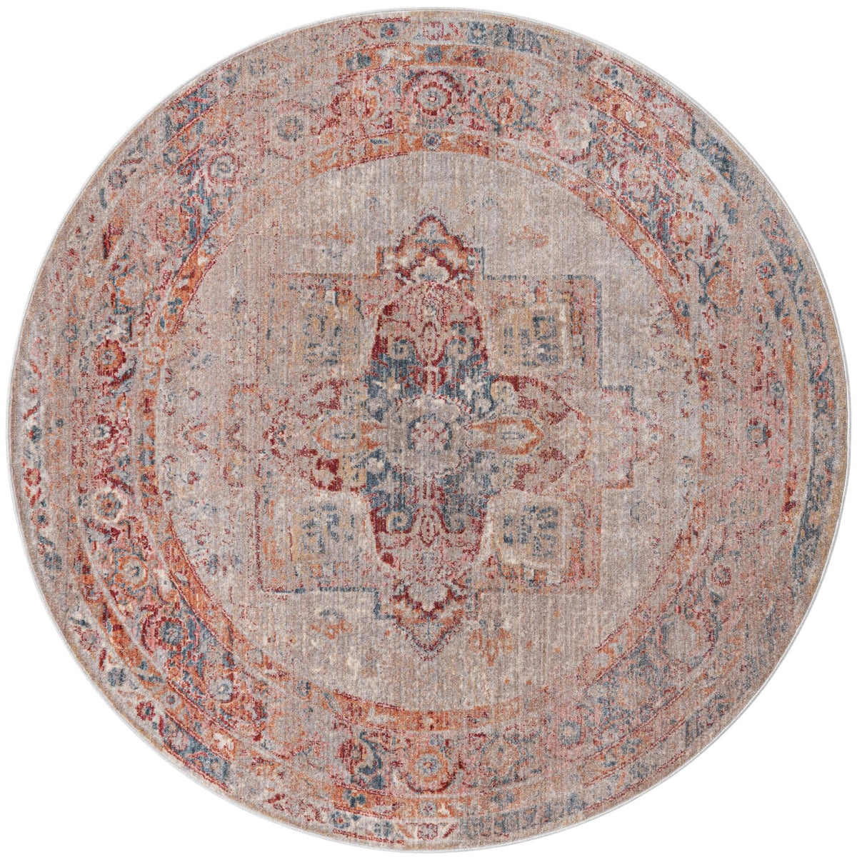 Regal Estates Collection Area Rug -  Monarch Round Multi  lifestyle 31
