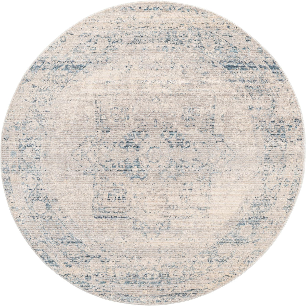 Regal Estates Collection Area Rug -  Monarch Round Gray  lifestyle 29