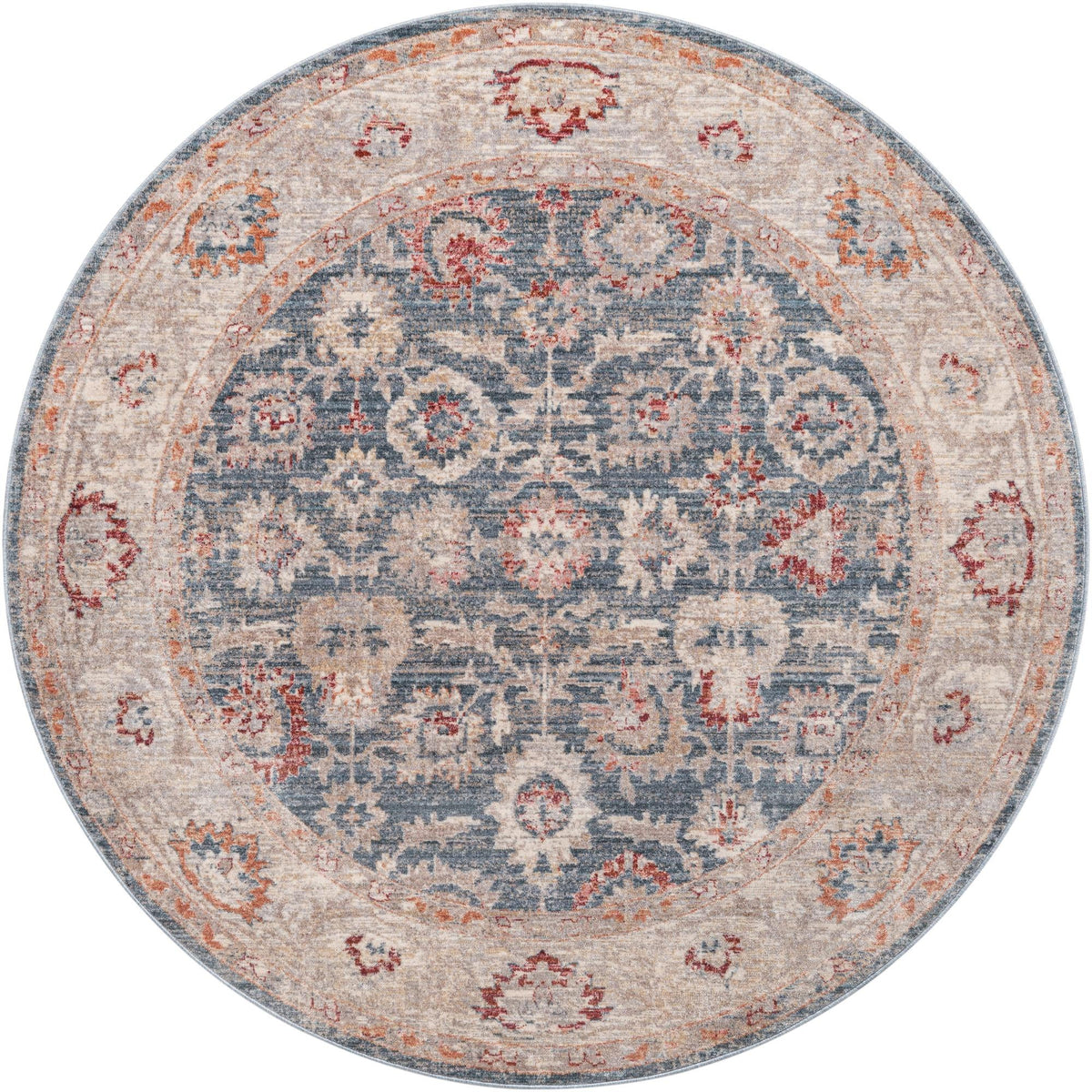 Regal Estates Collection Area Rug -  Dynasty Round Blue  lifestyle 31