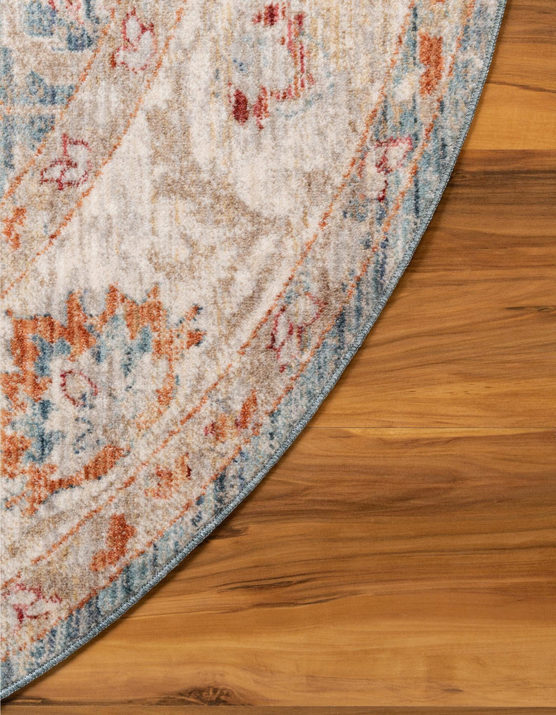 Regal Estates Collection Area Rug -  Dynasty Round Blue  lifestyle 47