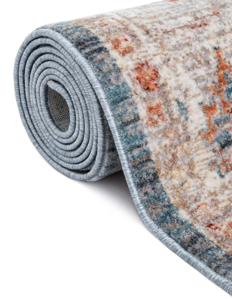Regal Estates Collection Area Rug -  Dynasty Round Blue  lifestyle 61