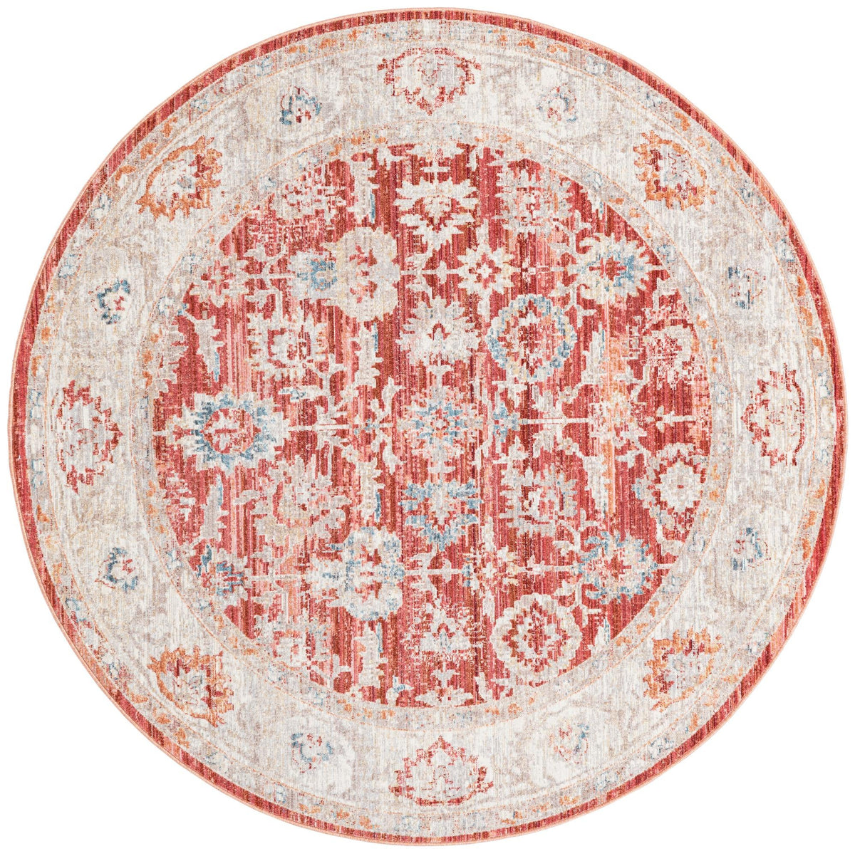 Regal Estates Collection Area Rug -  Dynasty Round Red  lifestyle 43
