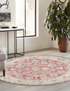 Regal Estates Collection Area Rug -  Dynasty Round Red  lifestyle 48