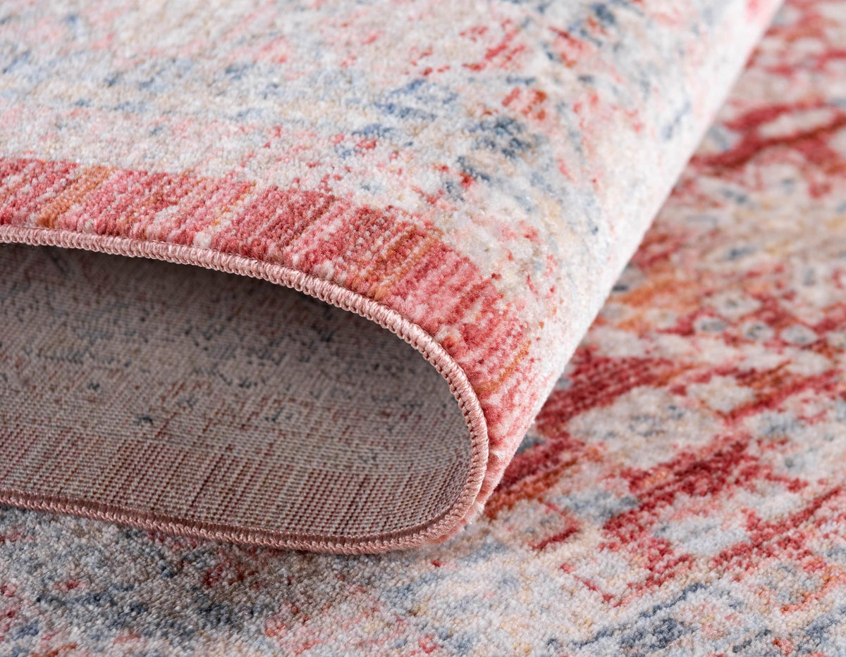 Regal Estates Collection Area Rug - Majesty Round Red  lifestyle 99