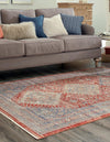 Regal Estates Collection Area Rug - Majesty Rectangle Red  lifestyle 11
