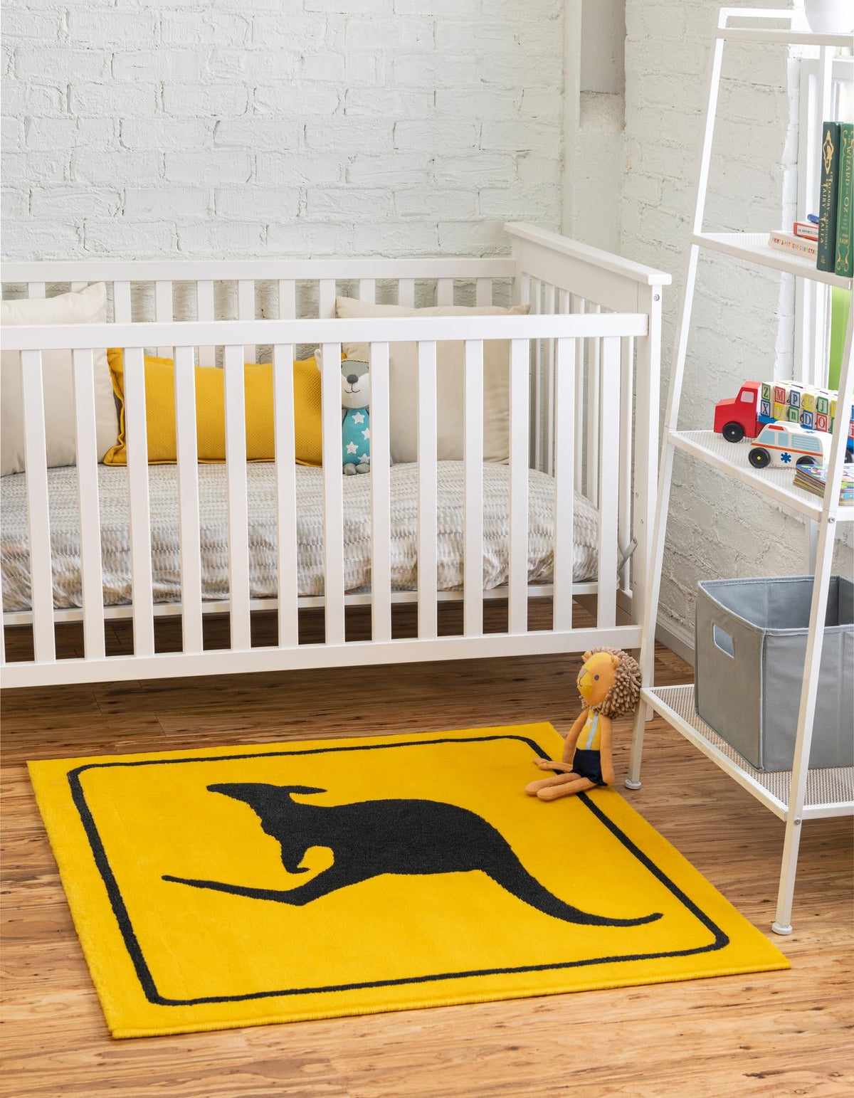 Fun Time Rugs Collection Area Rug -  Wonderland Square Yellow  lifestyle 2