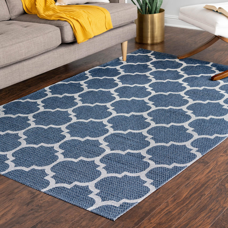 Savannah Elegance Collection Area Rug - Tybee Rectangle Navy Blue  lifestyle 43