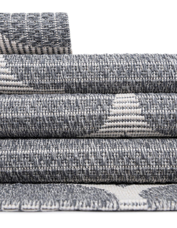 Savannah Elegance Collection Area Rug - Tybee Rectangle Dark Gray  lifestyle 37