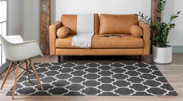 Savannah Elegance Collection Area Rug - Tybee Rectangle Black  lifestyle 22