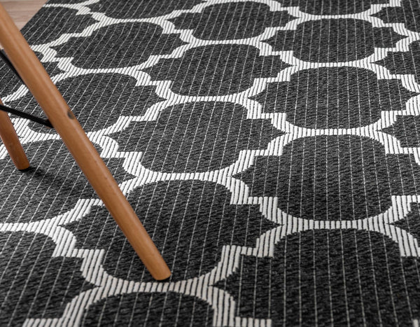 Savannah Elegance Collection Area Rug - Tybee Rectangle Black  lifestyle 34