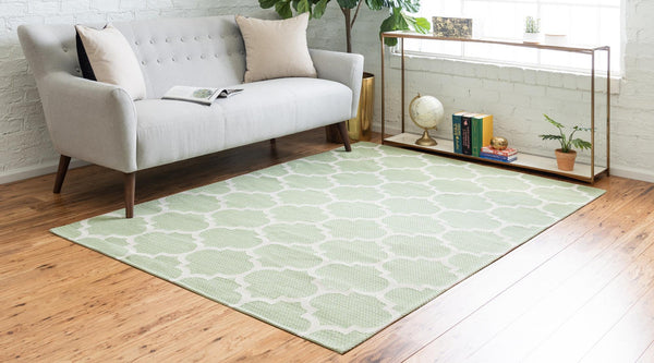 Savannah Elegance Collection Area Rug - Tybee Rectangle Green  lifestyle 9