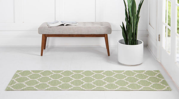Savannah Elegance Collection Area Rug - Tybee Runner Green  lifestyle 91