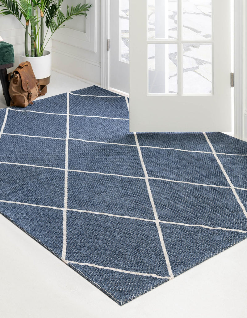 Savannah Elegance Collection Area Rug -  Skidaway Rectangle Navy Blue  lifestyle 10