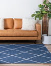 Savannah Elegance Collection Area Rug -  Skidaway Rectangle Navy Blue  lifestyle 14