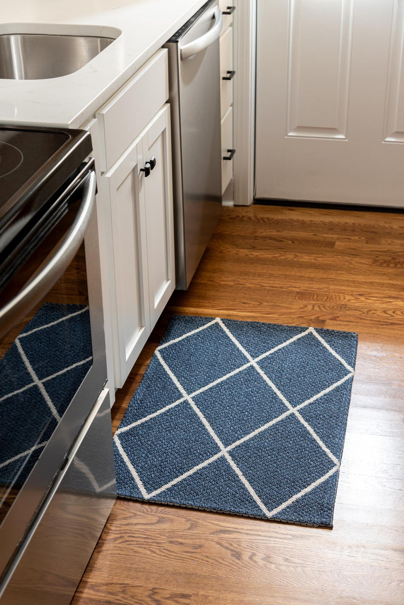 Savannah Elegance Collection Area Rug -  Skidaway Rectangle Navy Blue  lifestyle 43