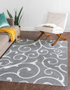 Savannah Elegance Collection Area Rug -  Ossabaw Rectangle Dark Gray  lifestyle 6