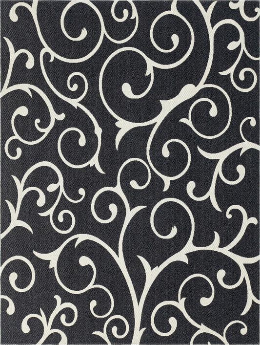 Savannah Elegance Collection Area Rug -  Ossabaw Rectangle Black Main