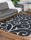 Savannah Elegance Collection Area Rug -  Ossabaw Rectangle Black  lifestyle 5